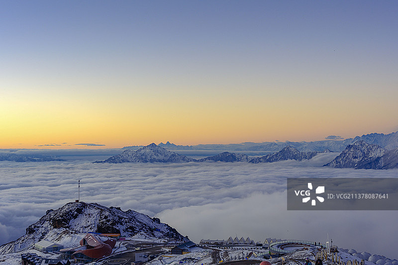 牛背山景区日出时分图片素材