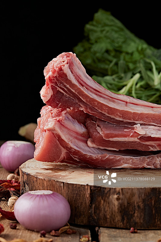 生鲜猪肋排图片素材