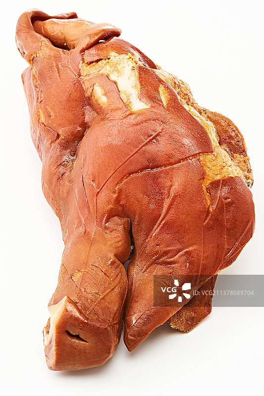 传统熟食美食熏酱卤猪头图片素材