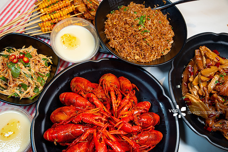 做熟的小龙虾美食图片素材