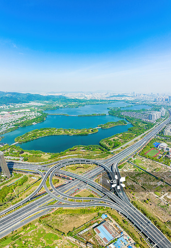 江苏苏州石湖景区航拍图片素材
