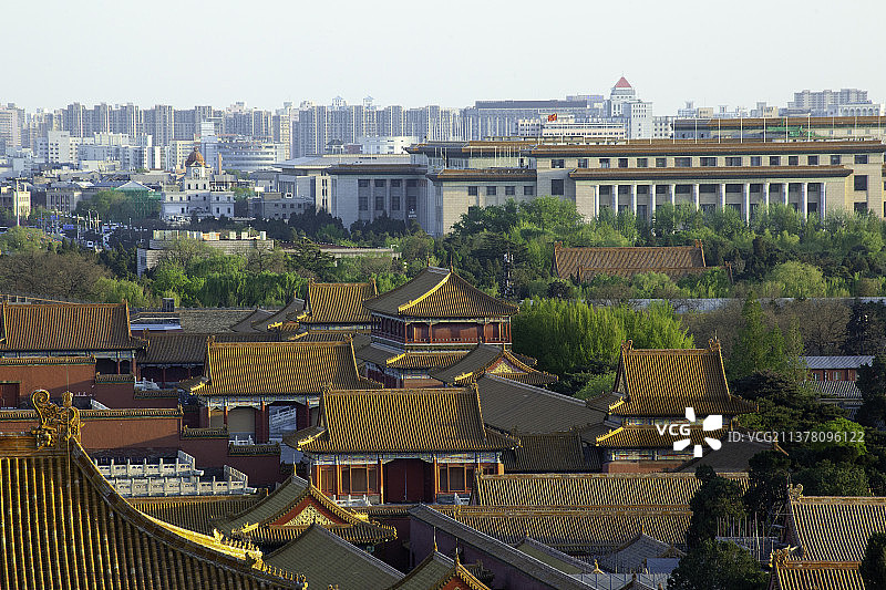 北京故宫和人民大会堂图片素材