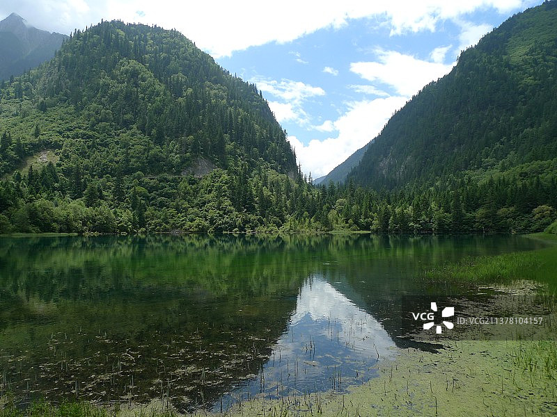四川阿坝九寨沟 五花海 镜海图片素材