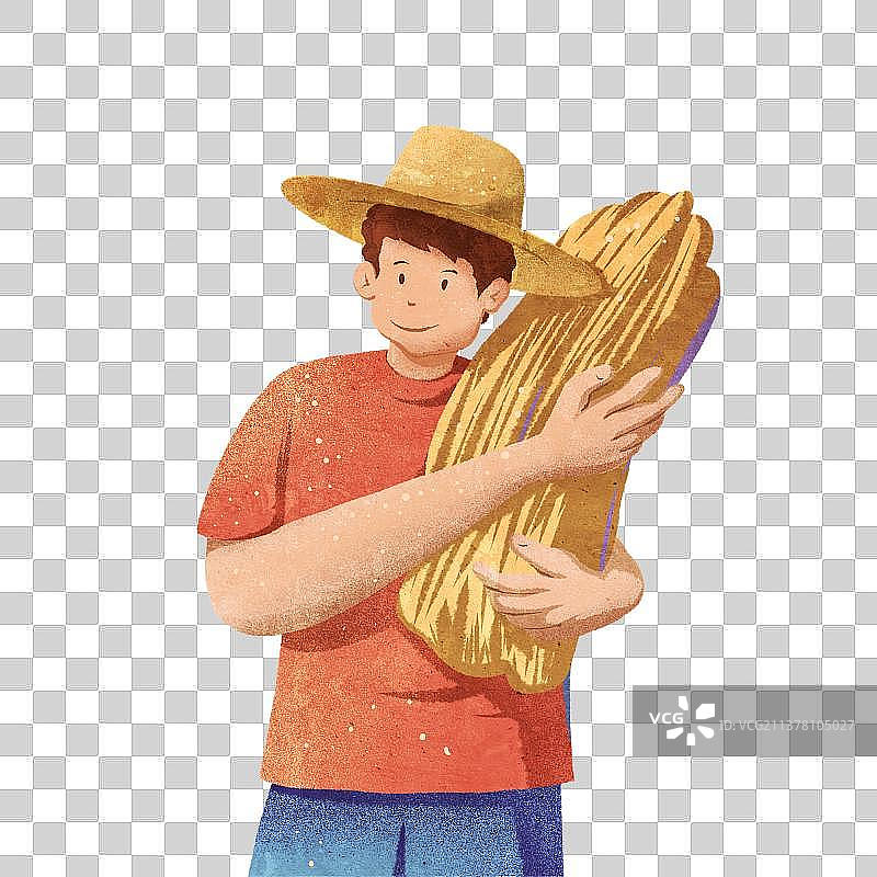 农民人物插画图片素材