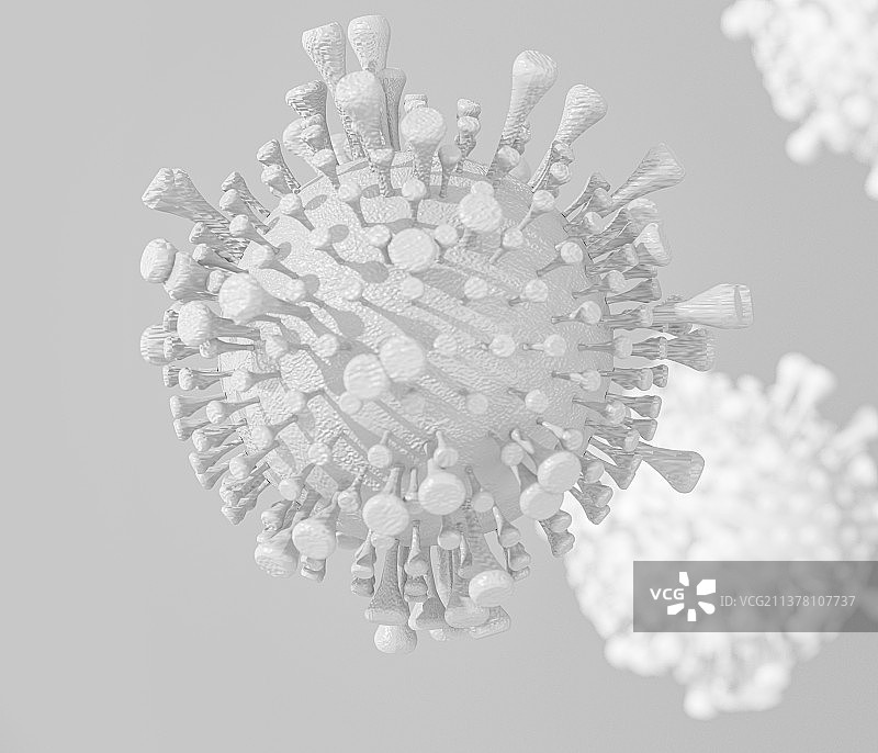 3d渲染冠状病毒微观视图图片素材