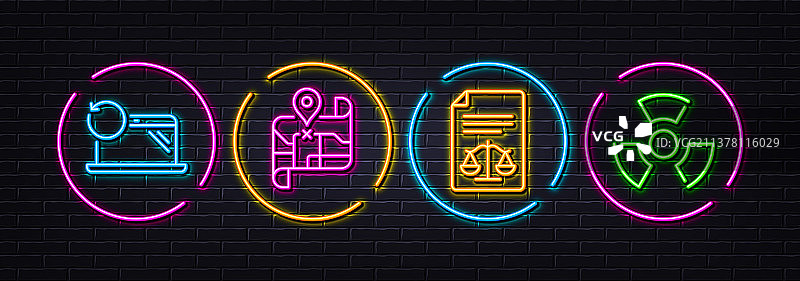 地图、法律文件和回收笔记本电脑图片素材