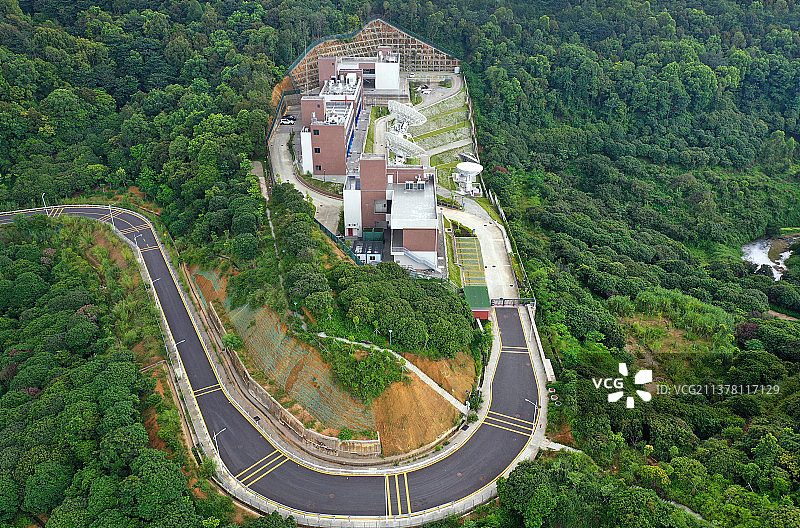 广东省深圳市宝安区燕罗街道罗田森林公园航拍图片素材