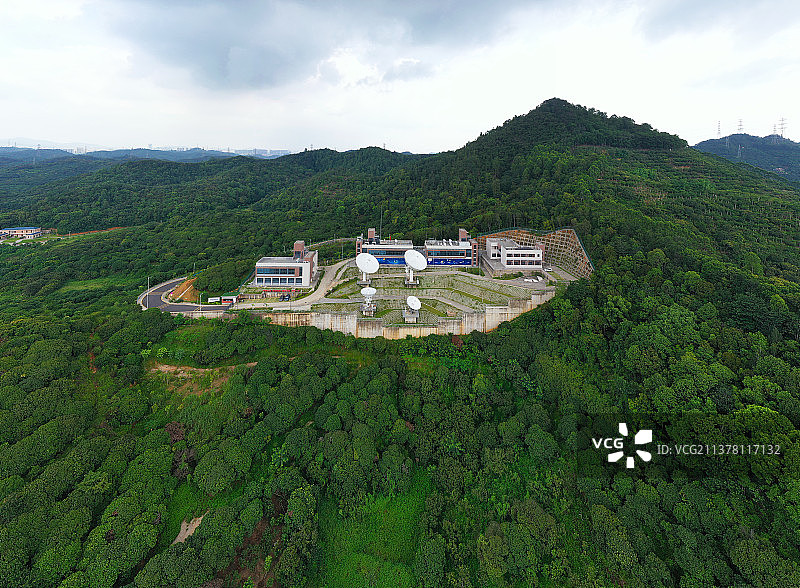 广东省深圳市宝安区燕罗街道罗田森林公园航拍图片素材