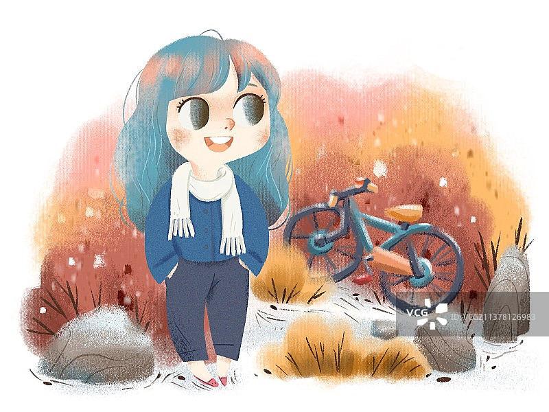 温暖深秋图片素材