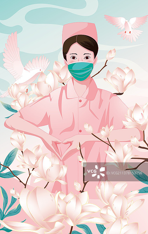 国际护士节为医疗行业护士加油图片素材