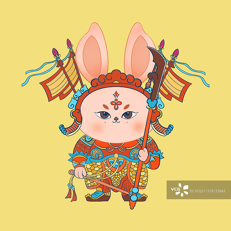 兔年门神图片素材
