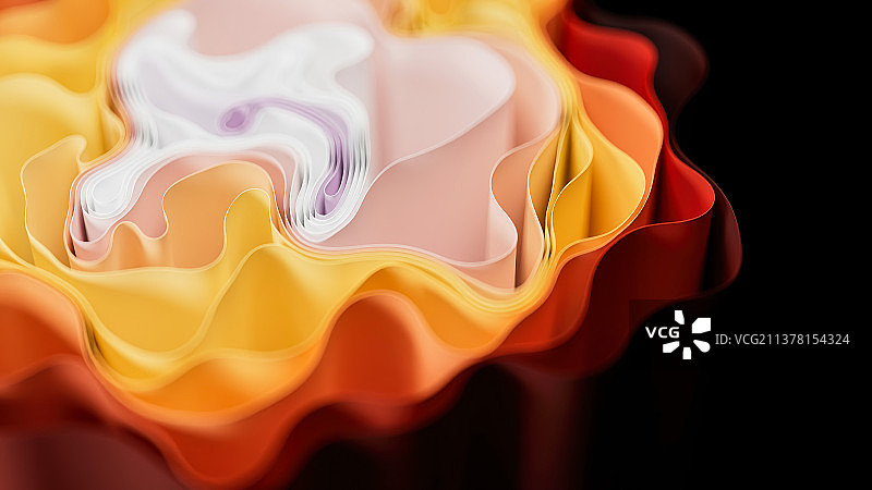 色彩鲜艳的花型纸艺图片素材