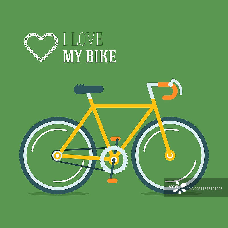 自行车爱情海报图片素材