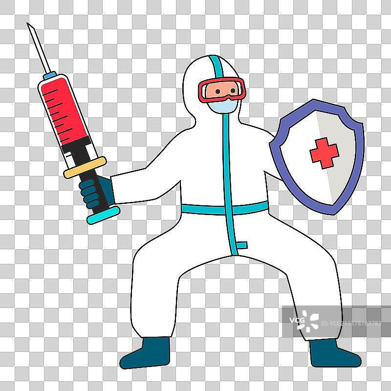 穿防护服抗击疫情的人图片素材