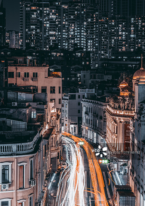 厦门中山街流光暗影图片素材