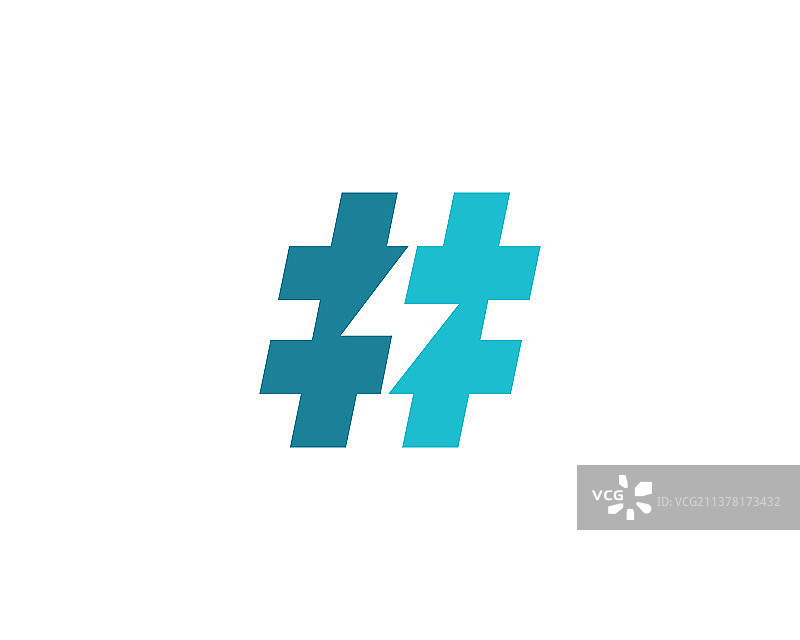 #标签符号闪电Logo图标设计图片素材