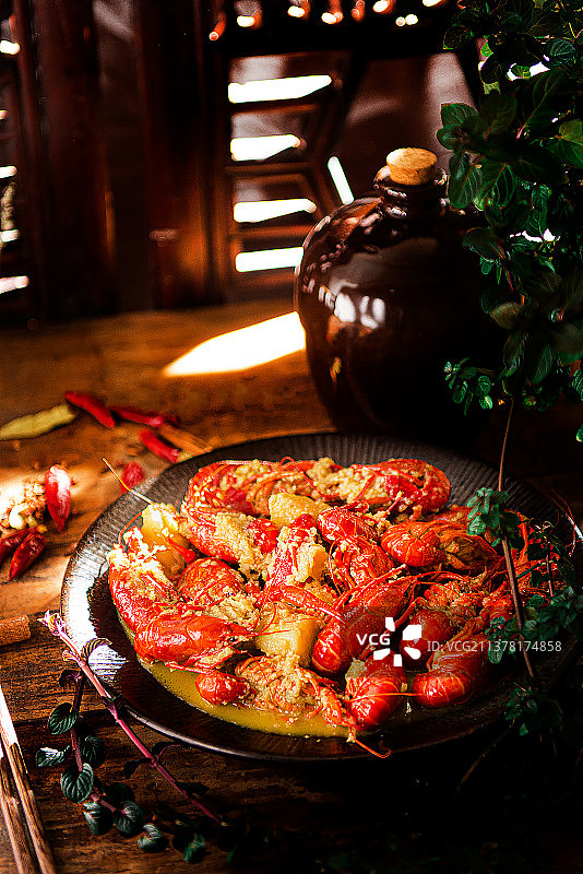 蒜泥龙虾图片素材