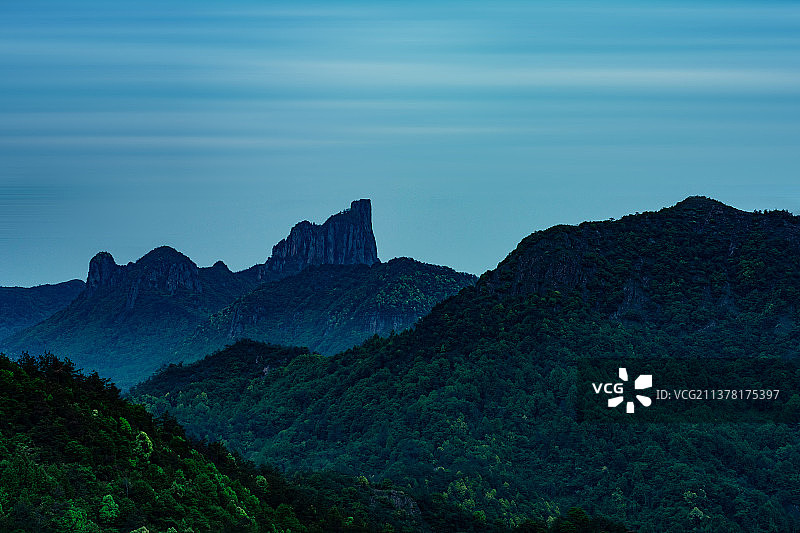 仙华山 山对天俯视图片素材