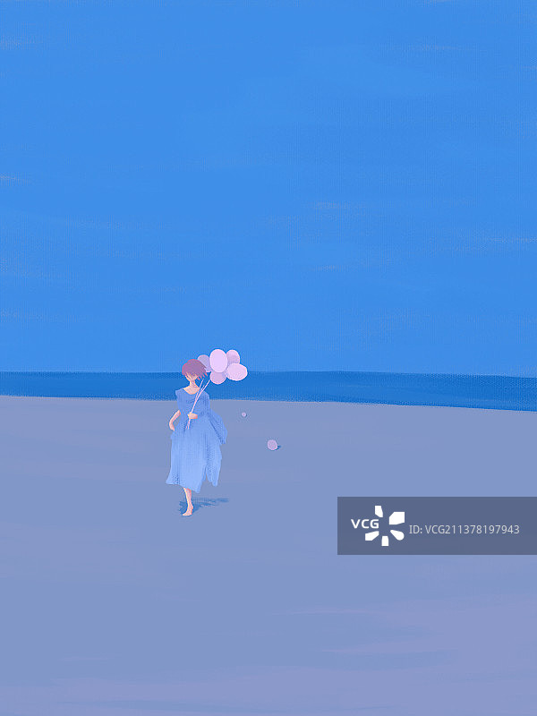 治愈绘本插画图片素材