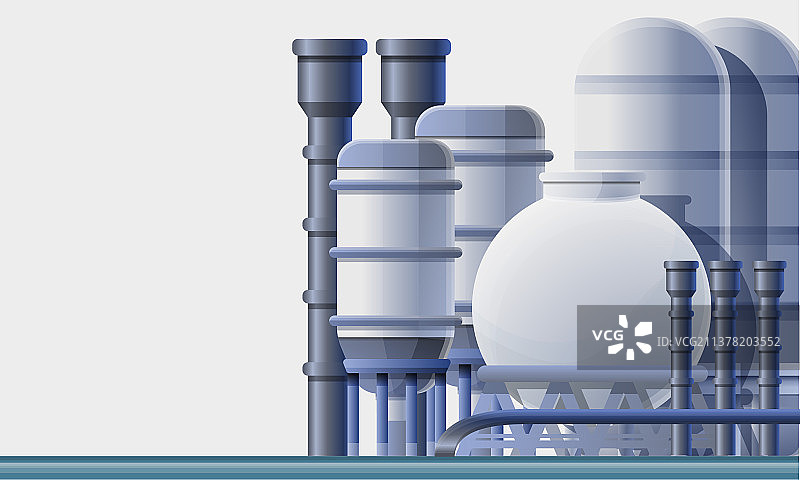 炼油厂卡通概念banner图片素材