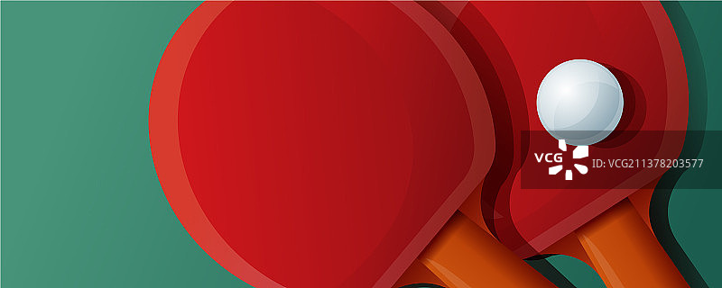 卡通风格乒乓球概念banner图片素材