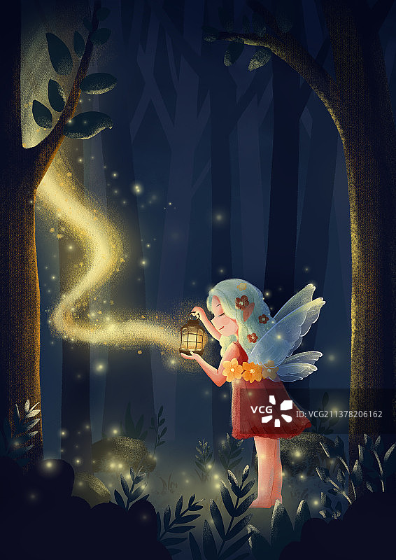 森林中的小精灵图片素材