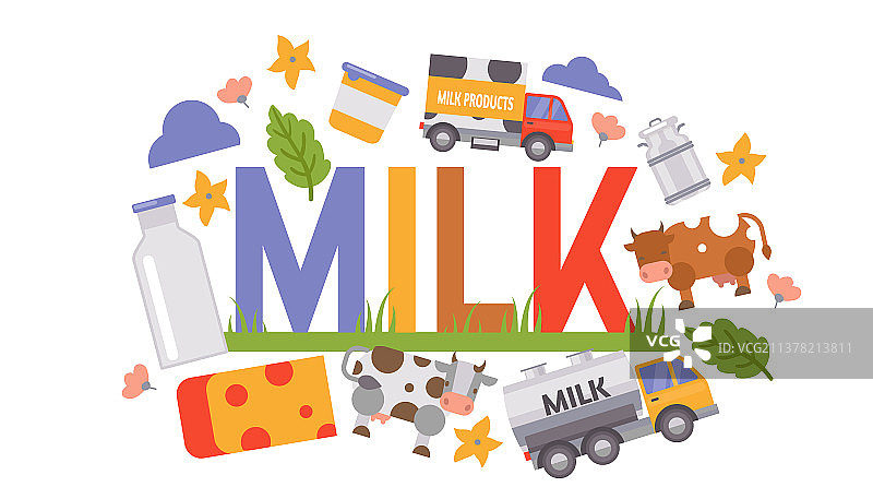 牛奶和乳制品生产加工图片素材