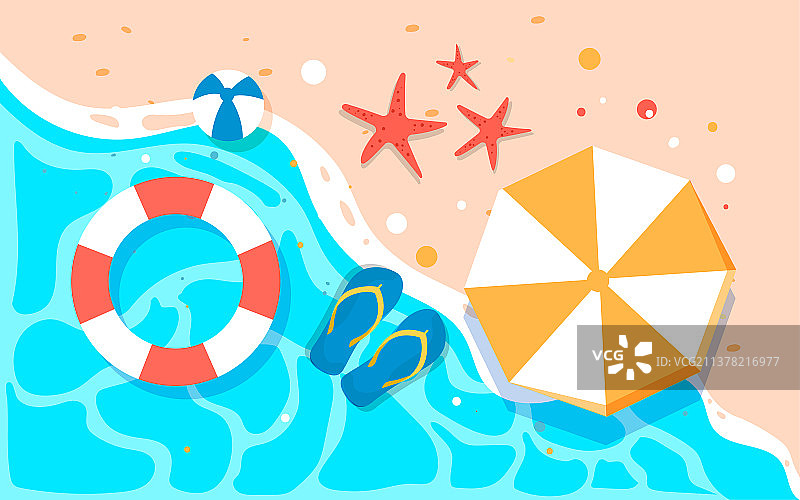 夏天海边海滩俯视图背景立夏假期出游海报图片素材