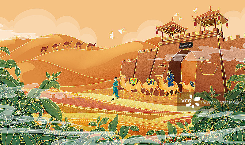 古丝绸之路上的茶叶图片素材