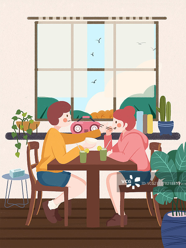 居家的情侣图片素材