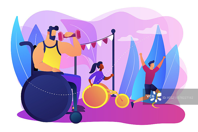 残疾人运动概念图片素材