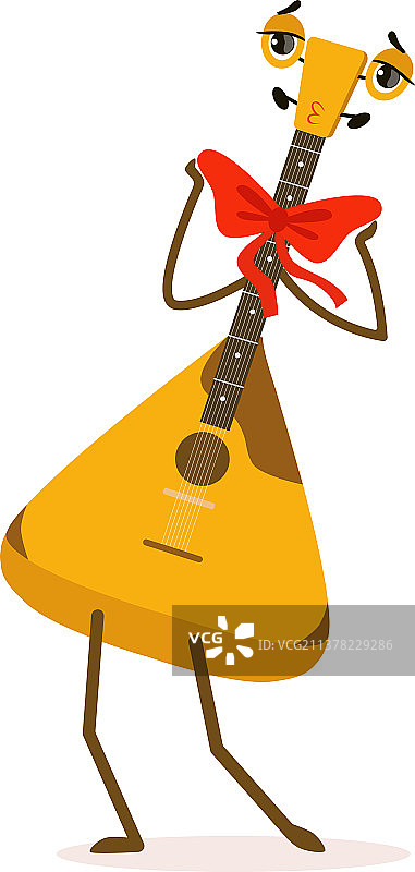 卡通风格的巴拉莱卡琴图片素材