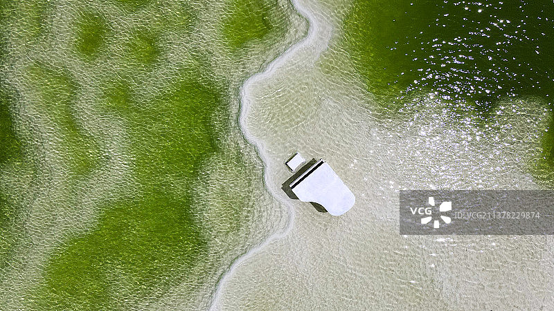 青海省察尔汗盐湖 钢琴 航拍图片素材