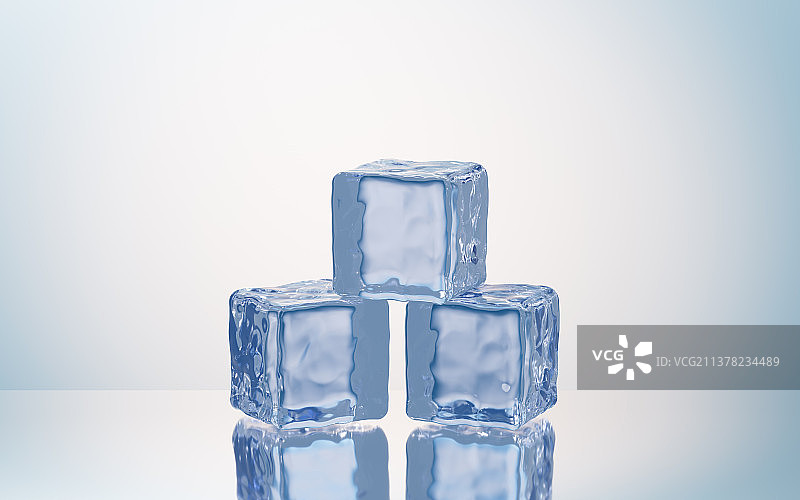 堆积的冰块背景3D渲染图片素材