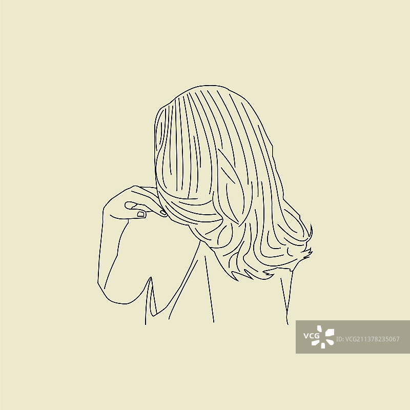 12岁女孩速写图片素材