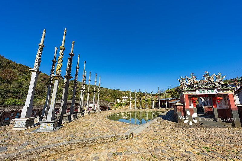 全国重点文物保护单位，福建省漳州市南靖县书洋镇塔下村——德远堂（张氏宗庙）图片素材