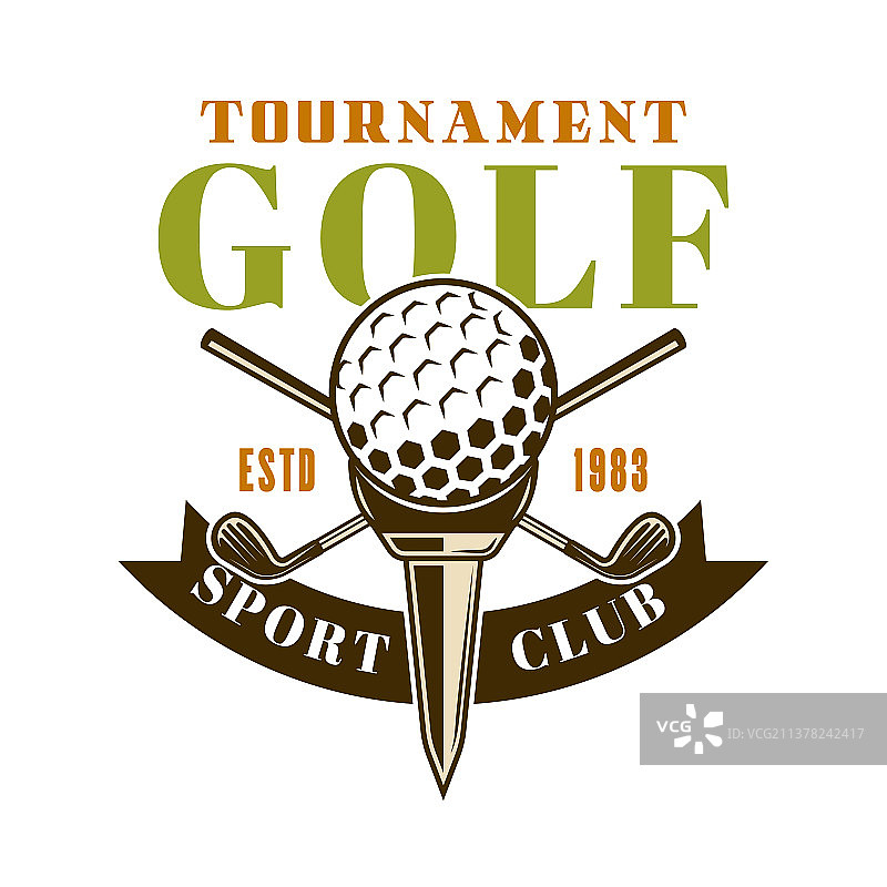 高尔夫球锦标赛徽标图片素材