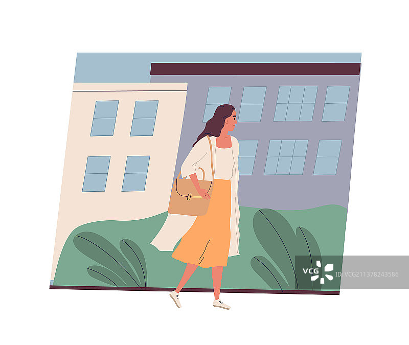 快乐上班的可爱微笑年轻女人图片素材