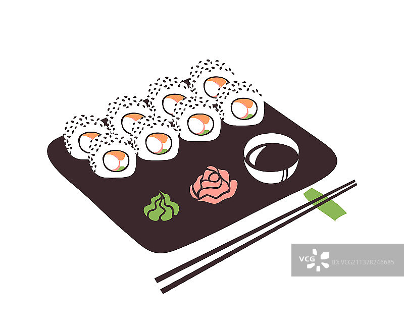 手绘海鲜创意水墨亚洲艺术作品图片素材