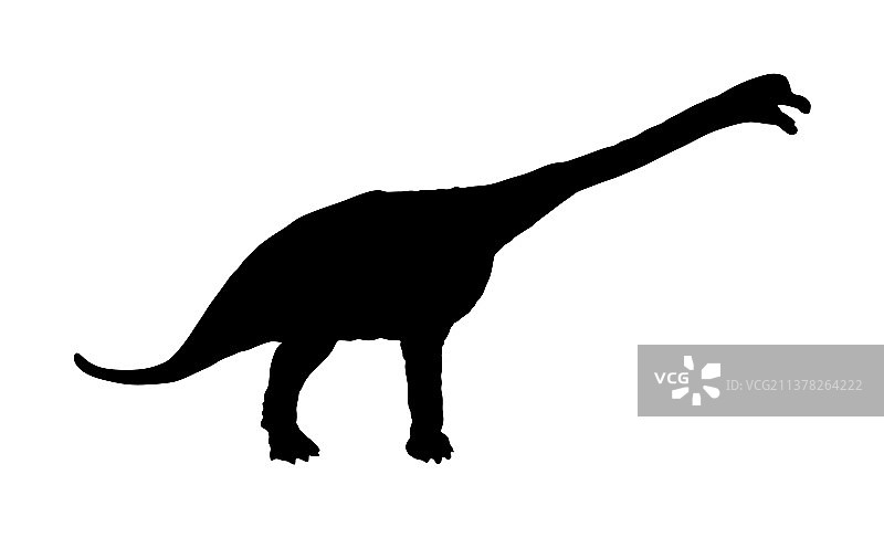 腕龙剪影图片素材