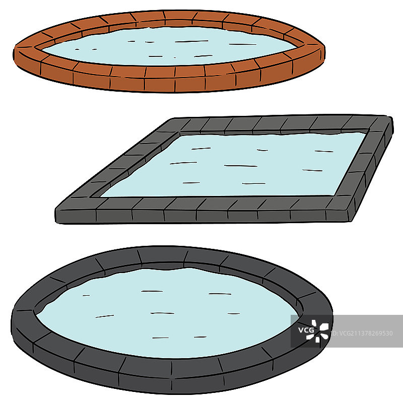 游泳池套装图片素材