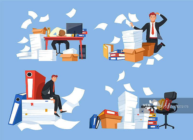 办公文件和纸张图片素材