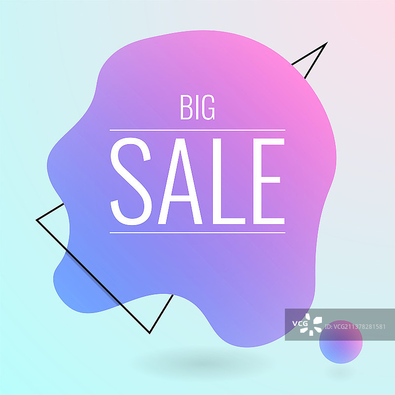 大促销流体banner，圆形流体形状图片素材