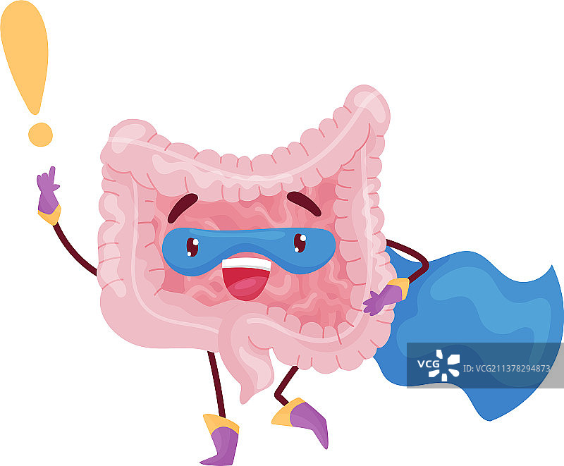 卡通带感叹号的肠子图片素材