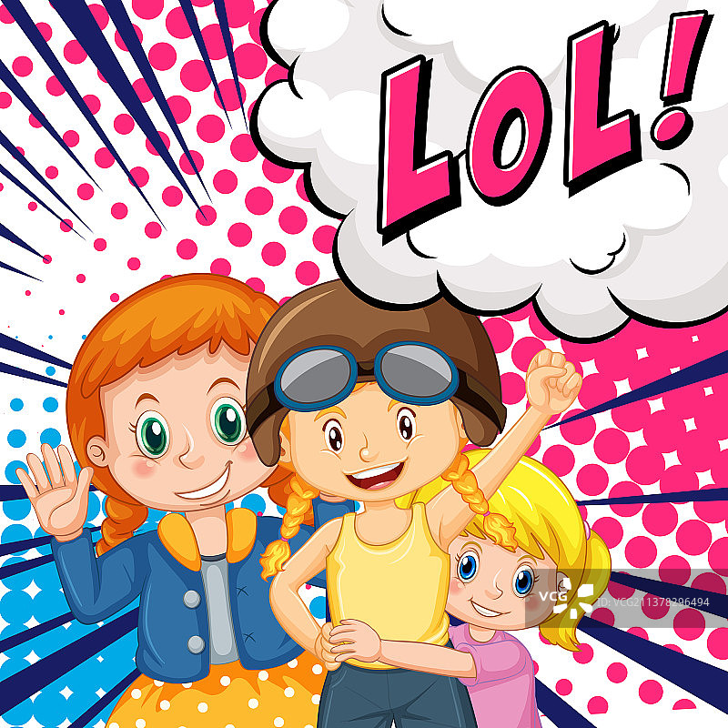 复古漫画表情缩写图片素材