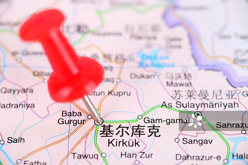 基尔库克地理位置图片素材