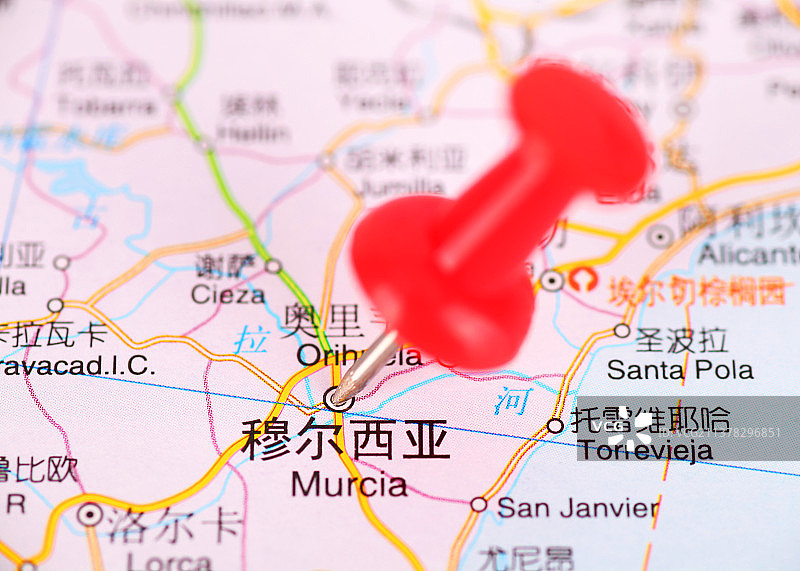穆尔西亚地理位置图片素材