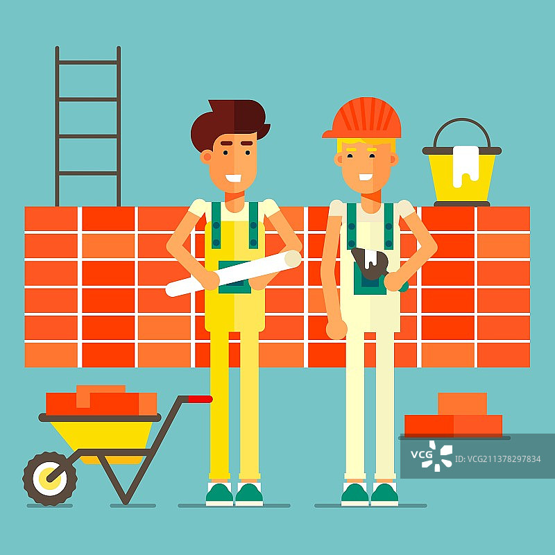 建筑工人角色图片素材