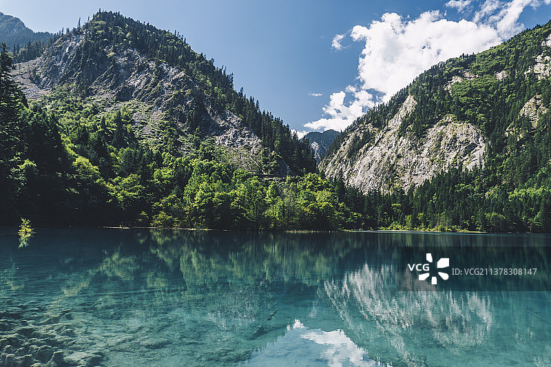 九寨沟碧波潭风光图片素材