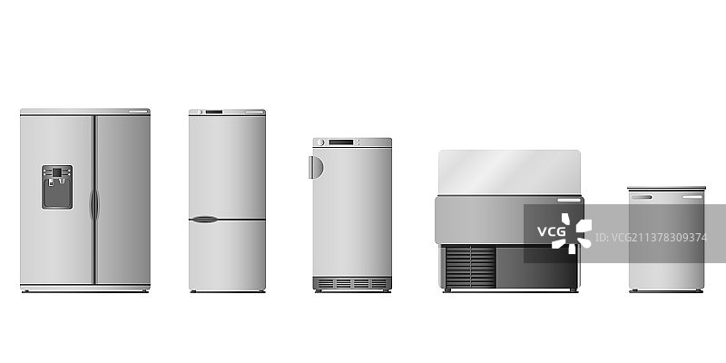 各式各样的冰箱设计图片素材